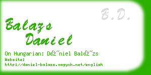 balazs daniel business card